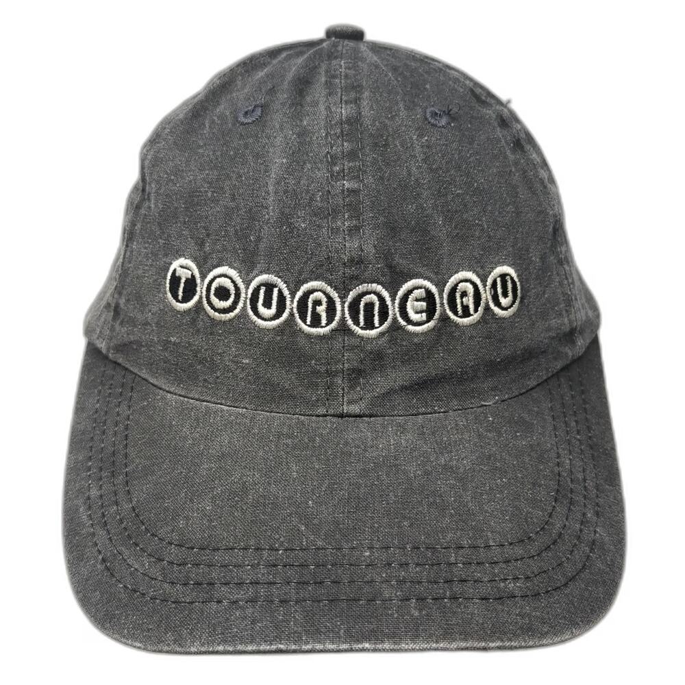 Sportcap Baseball Cap Gray OSFM Tourneau Logo Cotton Slideback Adjustable Hat